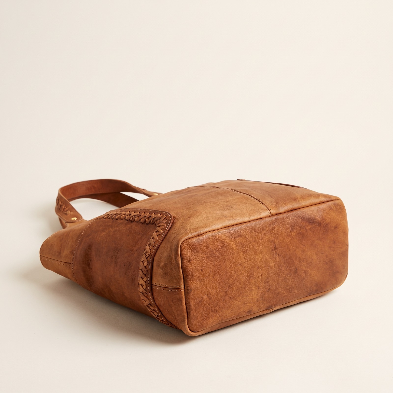 Sac Cabas en Cuir Marocain Fait Main – Grand Sac en Cuir Véritable – Sac Bohème Chic